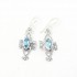 Boucles d'Oreilles Topazes Bleues