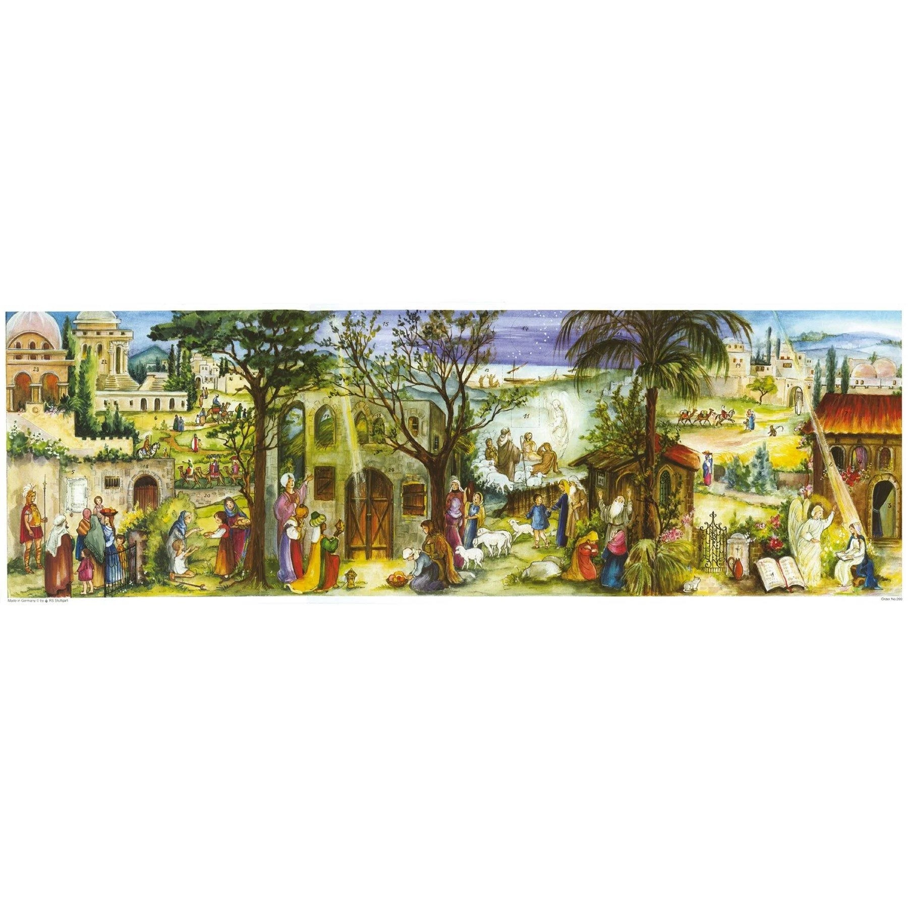 Calendrier De L'Avent Petit Collage – Scène De La Nativité, 24 Fenêtres, Figurines 3D Pop-up, Pour Enfant