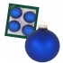 Boite de 4 Boules Bleues Mat