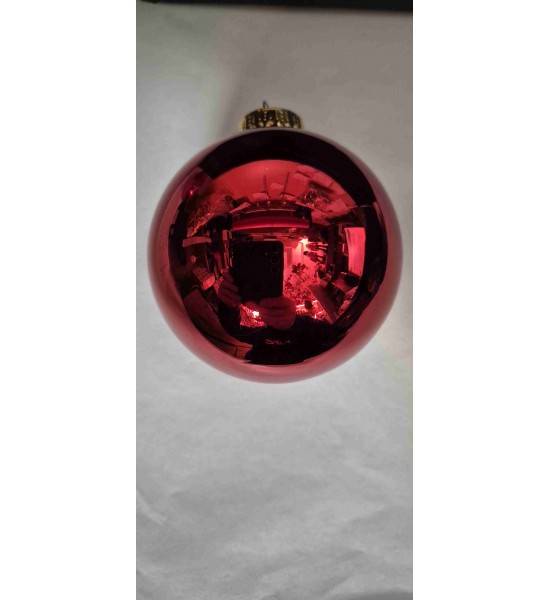 Boite de 4 Boules Rouges Brillantes