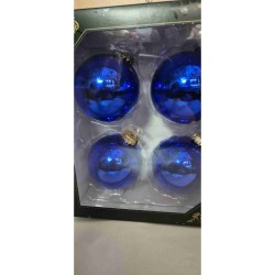 Boite de 4 Boules Bleues Brillante