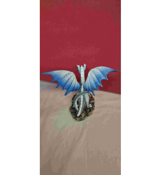 Figurine de Dragon Bleu et Blanc