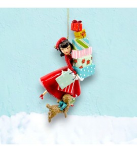 Retro Shopping Girl December Diamonds