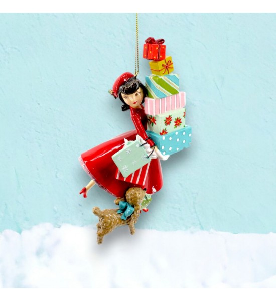 Retro Shopping Girl December Diamonds