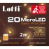 Guirlande lumineuse 20 MicroLED 3xAA 2m PDQ
