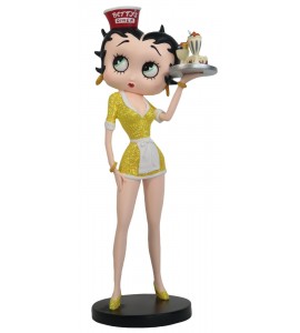 Betty Boop Diner Waitress Yellow Glitter Dress