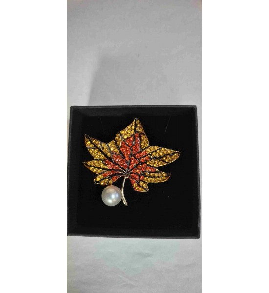 Broche Feuille