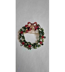 Broche Couronne de Noël