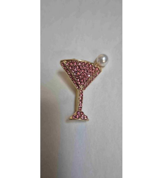 Broche Verre à Cocktail 