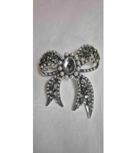 Broche Noeud Argent