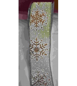 Ruban Beige avec Flocons