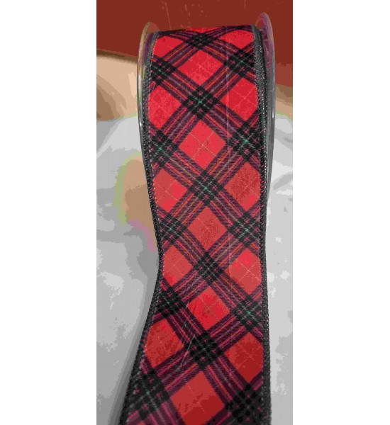 Ruban Velours Vert et Rouge