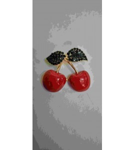 Broche Cerises