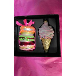 Boite Macarons et cornet de glace