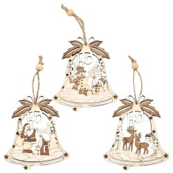 Lot de 3 Décorations en bois