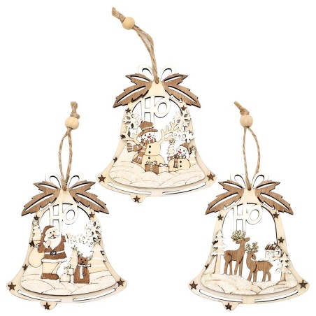 Lot de 3 Décorations en bois