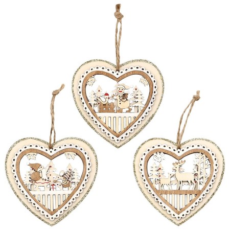 Lot de 3 Décorations en bois