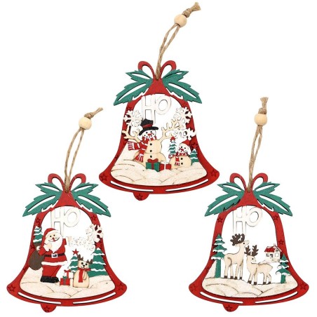 Lot de 3 Décorations en bois
