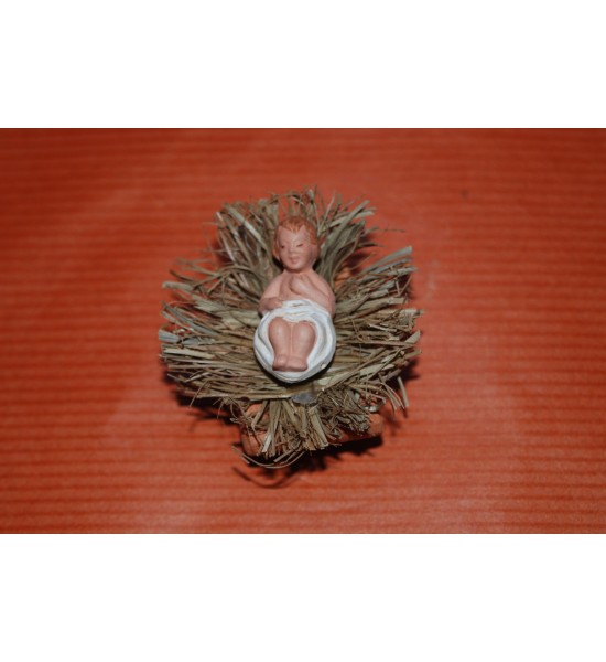 Enfant Jésus sur paille