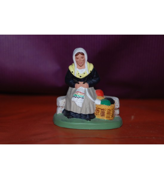 La Tricoteuse assise