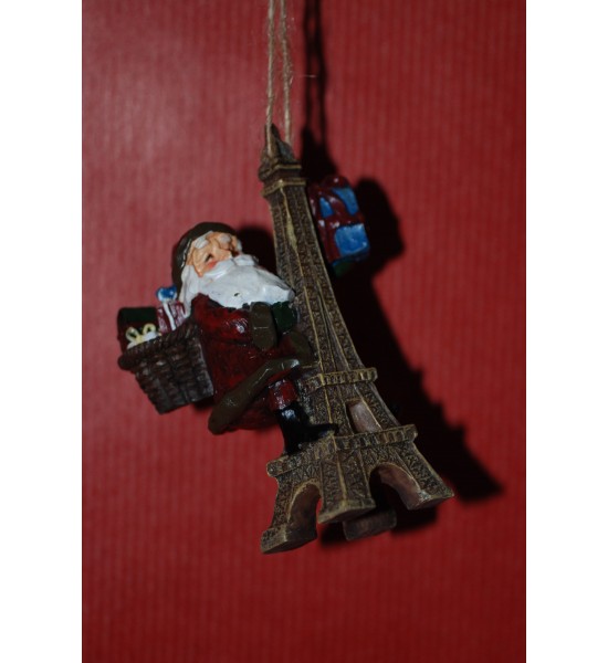 Père noël sur Tour Eiffel