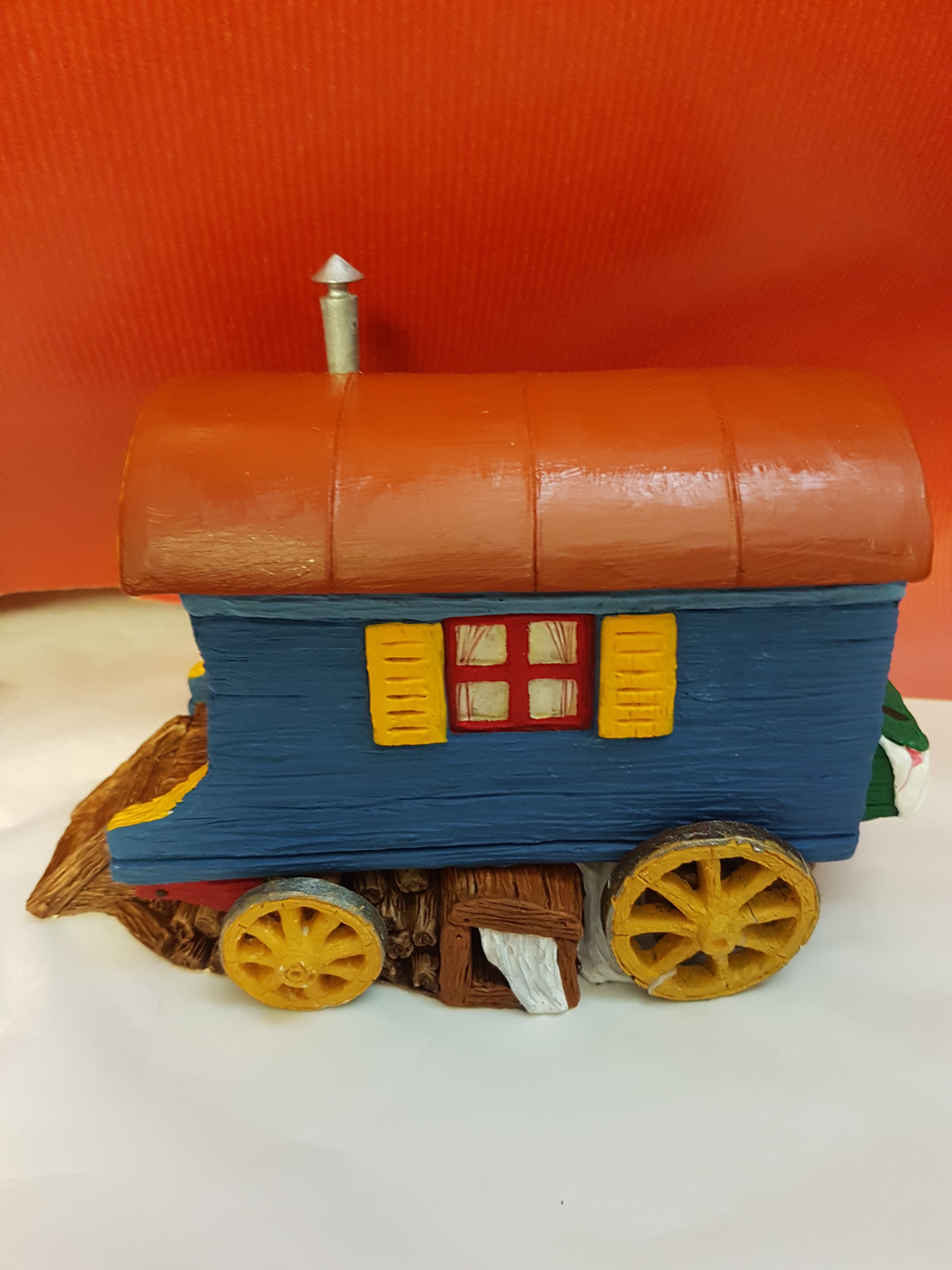 ROULOTTE CIRQUE DIORAMA CARAVANE GITAN fete foraine forain luna park