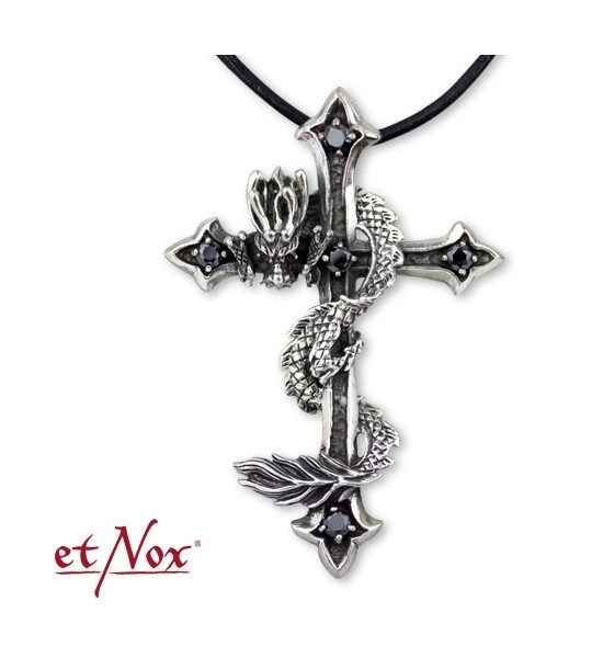 Pendentif Dragon sur Croix