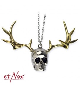 Pendentif Crâne avec Tête de Cerf