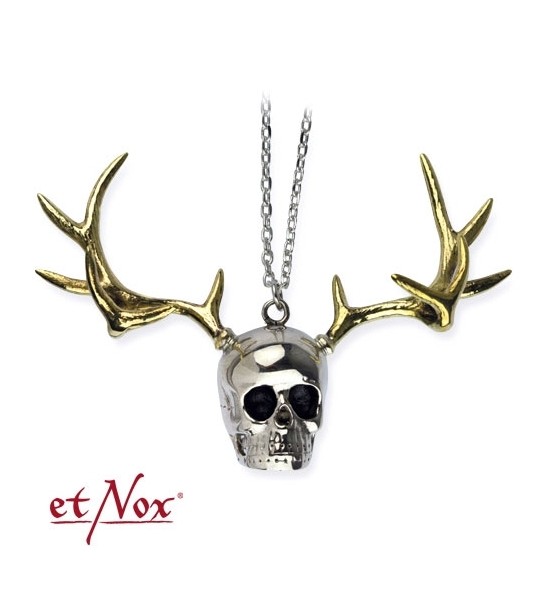 Pendentif Crâne avec Tête de Cerf