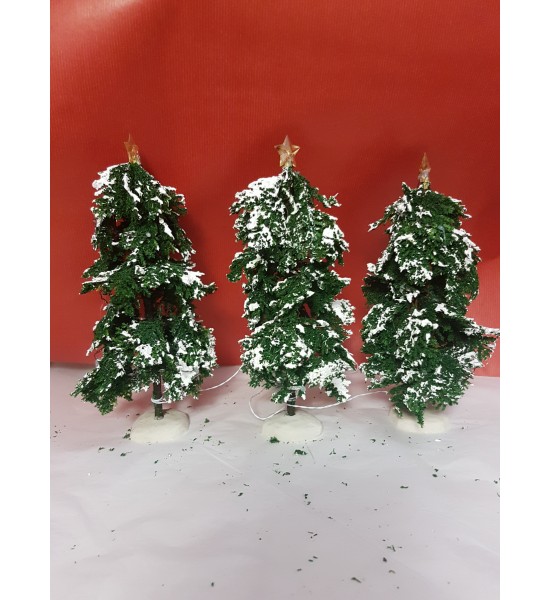 Set de Trois Sapins Lumineux