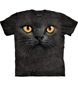 The Mountain Big Face Black Cat Pet T Shirt