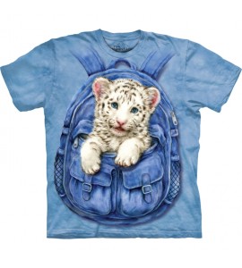 The Mountain Backpack White Tiger Big Cats T Shirt 