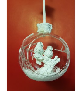 Boule Creuse Couple de Hiboux