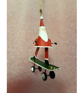 Père Noël sur un Skateboard