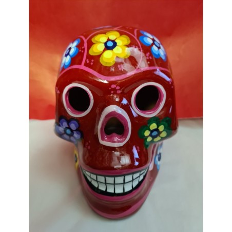 Crâne Mexicain Rouge