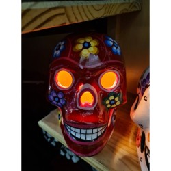 Crâne Mexicain Rouge