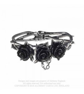 Bracelet Wild Black Roses Alchemy Gothic