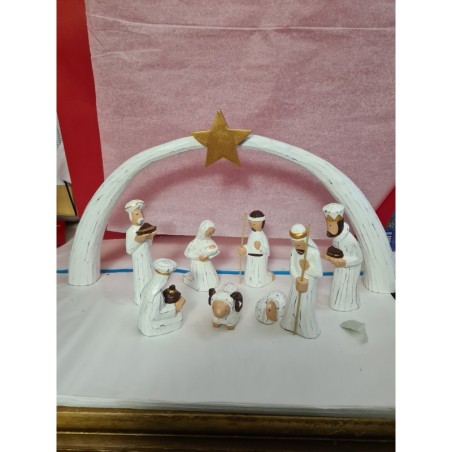 Crèche en Bois Peint