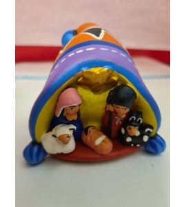 Crèche dans un Bonnet Péruvien