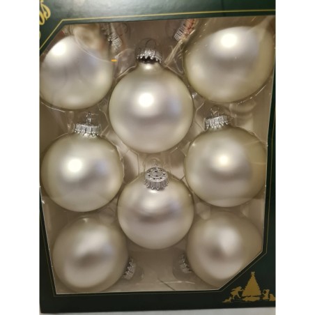 Boite de 8 Boules Argent Mat