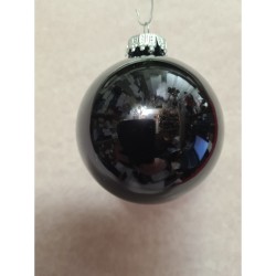 Boite de 8 Boules Noires Brillantes
