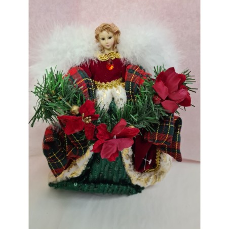 Ange de Cime Rouge et Vert 34 cms