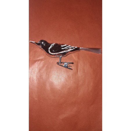 Oiseau Argent en Verre