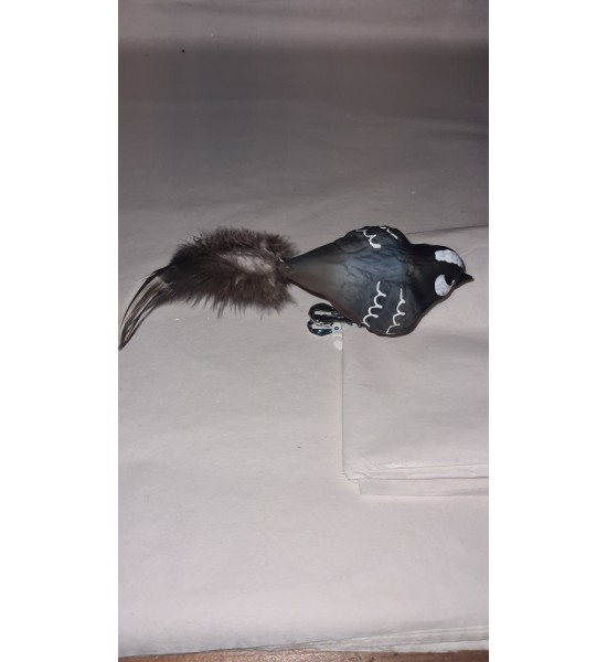 Oiseau Gris en Verre