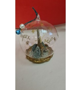 Boule Joyeux Noël en Verre