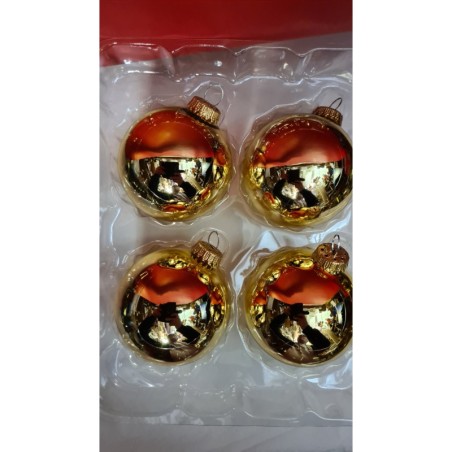 Boite de 4 Boules Dorées