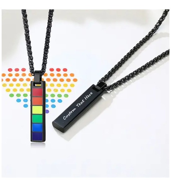 Collier Barre Rainbow LGBT