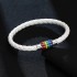 Bracelat Tressé Blanc LGBTQ