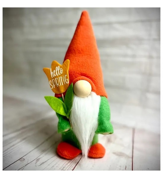 Gnome Hello Spring avec Tulipe