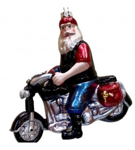 Père Noël sur une Moto